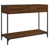 vidaXL Console Table Brown Oak Engineered Wood 39.4x13.6x29.5 in