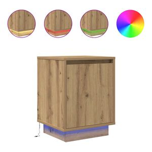 vidaXL Bedside Cabinet Set of 2 Artisan Oak Engineered wood Medium