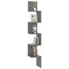 vidaXL Wall Corner Shelf High gloss grey Engineered wood