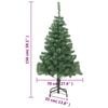 vidaXL Artificial Christmas Tree Green PVC 59.1in Collapsible