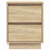 vidaXL Bedside Cabinet with Drawer Sonoma Oak 15.35 x 13.58 x 19.69 in