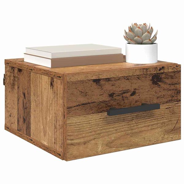 vidaXL Bedside Cabinet Old wood 35 x 35 x 20 cm Engineered wood