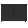 vidaXL Bathroom Sink Cabinet Black Engineered Wood 31.5 x 11.8 x 23.6 in