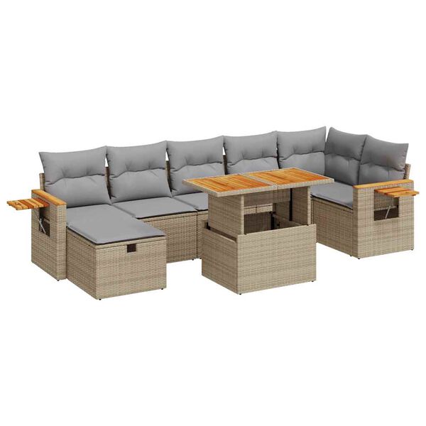 vidaXL Patio Sofa Set Beige