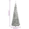 vidaXL Artificial Christmas Tree Green and white PVC, metal 59 in