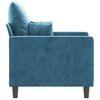 vidaXL Sofa Chair Blue Velvet, metal, foam Single Modern Sofa Chair