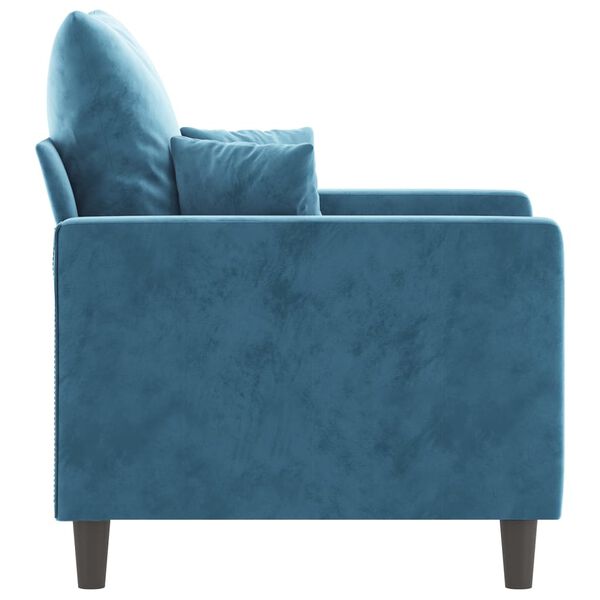 vidaXL Sofa Chair Blue Velvet, metal, foam Single Modern Sofa Chair
