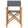 vidaXL Director's Chair Set of 2 Grey Teak wood and polyester Medium