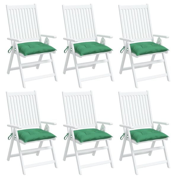 vidaXL Pallet Cushion Set of 6 Green Oxford fabric (100% polyester)
