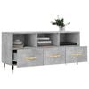 vidaXL TV Cabinet Concrete Grey Engineered Wood and Iron 40.2x14.2x19.7 in