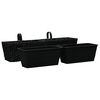 vidaXL Planter Set of 2 Black Water hyacinth and steel