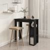 vidaXL Bar Table Black Engineered wood Medium Durable Bar Table