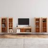vidaXL TV Cabinet Set of 5 Natural wood Solid Pine Wood Medium