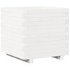 vidaXL Garden Planter White Solid pinewood 19.7x19.7x19.5 in Durable