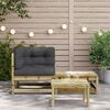 vidaXL Patio Sofa Corner with Cushions and Footstool