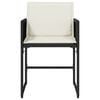 vidaXL Patio Chair Black and Cream White
