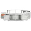 vidaXL Spa Surround Light Gray Poly Rattan