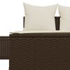 vidaXL Double Sun Lounger Brown, Cream White