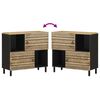 vidaXL Sideboard Black and natural wood Solid rough mango wood, iron