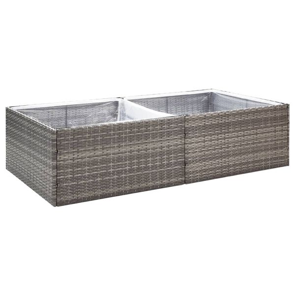 vidaXL Garden Planter Grey and clear