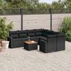 vidaXL Garden Sofa Set Black, Brown