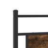 vidaXL Bed Frame Smoked Oak Steel, Engineered Wood Double Bed Frame