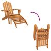 vidaXL Garden Chair Natural wood Solid Acacia wood Standard Foldable