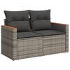 vidaXL Garden Sofa Set Grey PE rattan Large Adjustable Feet
