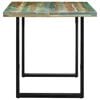 vidaXL Dining Table Multicolor Solid reclaimed wood, powder-coated steel