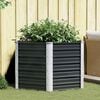 vidaXL Raised Bed Anthracite Galvanized Steel 50.8x50.8x30.3 in