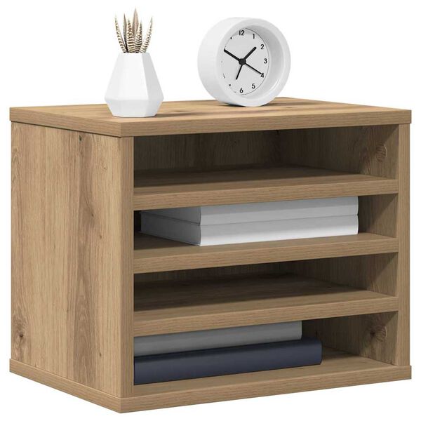 vidaXL Desk Organiser artisan oak 36 x 26 x 29.5 cm Engineered wood