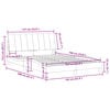 vidaXL Bed Frame Light Grey Velvet, Metal, Solid Pine Wood, Plywood