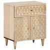 vidaXL Bedside Cabinet Bleached natural Solid mango wood, engineered wood