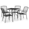vidaXL Garden Dining Set Anthracite Steel (e-coated and powder-coated)
