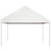 vidaXL Gazebo With Roof White Polyethylene, galvanized steel Large
