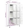 vidaXL Locker Cabinet Gray Steel 35.4x17.7x70.9 in Locker Cabinet