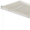 vidaXL Retractable Awning Cream Powder-coated Aluminum 137.8x98.4 in