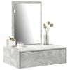 vidaXL Dressing Table Grey 23.62 x 15.75 x 27.56 in Engineered Wood