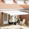 vidaXL Retractable Awning White 157.48" x 118.11" Polyester