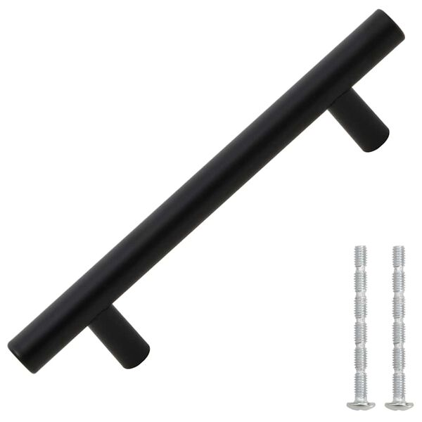 vidaXL Cabinet Handle Set of 10 Black