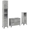 vidaXL Bathroom Furniture Set Concrete Gray Engineered wood, metal Medium