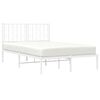 vidaXL Bed Frame White Steel 47.2 x 78.7 in Bed Frame Rectangular