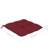 vidaXL Patio Chair Set of 3 Wine Red Acacia Wood and Polyester Standard