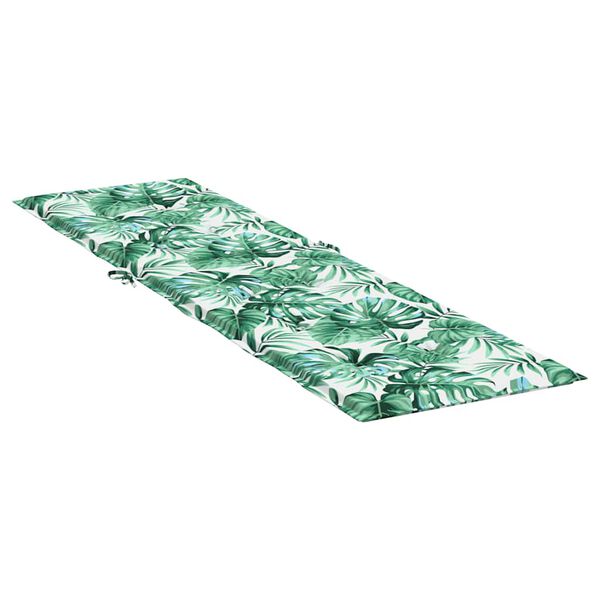vidaXL Deck Chair Cushion Leaf Pattern Oxford Fabric 70.9 x 19.7 in