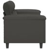 vidaXL 2-Seater Sofa Dark Gray 55.1" Microfiber Fabric