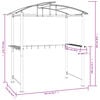 vidaXL BBQ Gazebo Anthracite Steel Large Seats Many BBQ Gazebo