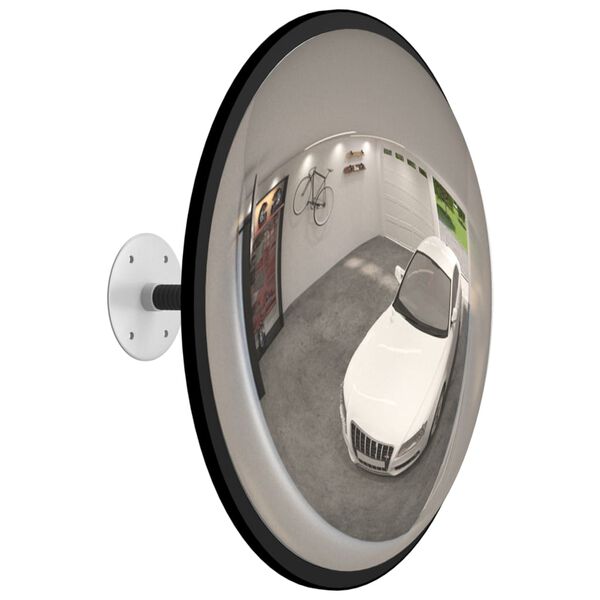 vidaXL Indoor Convex Traffic Mirror Black &Oslash;15.7 " Acrylic