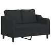vidaXL Sofa Set Black Fabric (100% polyester), metal, textilene, plywood