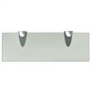 vidaXL Floating Shelf Frosted Tempered safety glass 11.8x3.9 in