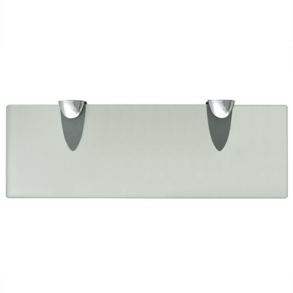 vidaXL Floating Shelf Frosted Tempered safety glass 11.8x3.9 in